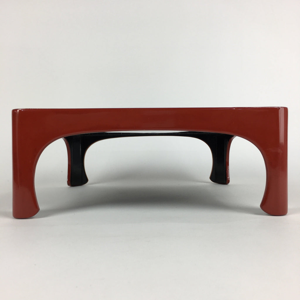 Japanese Wooden Legged Tray Lacquered Table Vtg Ozen Red Nurimono UR744