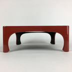 Japanese Wooden Legged Tray Lacquered Table Vtg Ozen Red Nurimono UR744