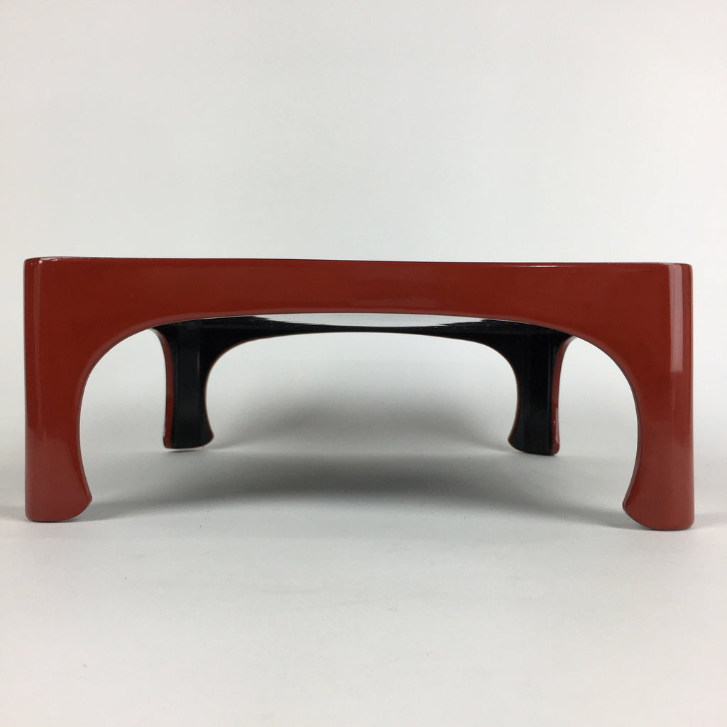 Japanese Wooden Legged Tray Lacquered Table Vtg Ozen Red Nurimono UR744