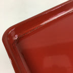 Japanese Wooden Legged Tray Lacquered Table Vtg Ozen Red Nurimono UR744