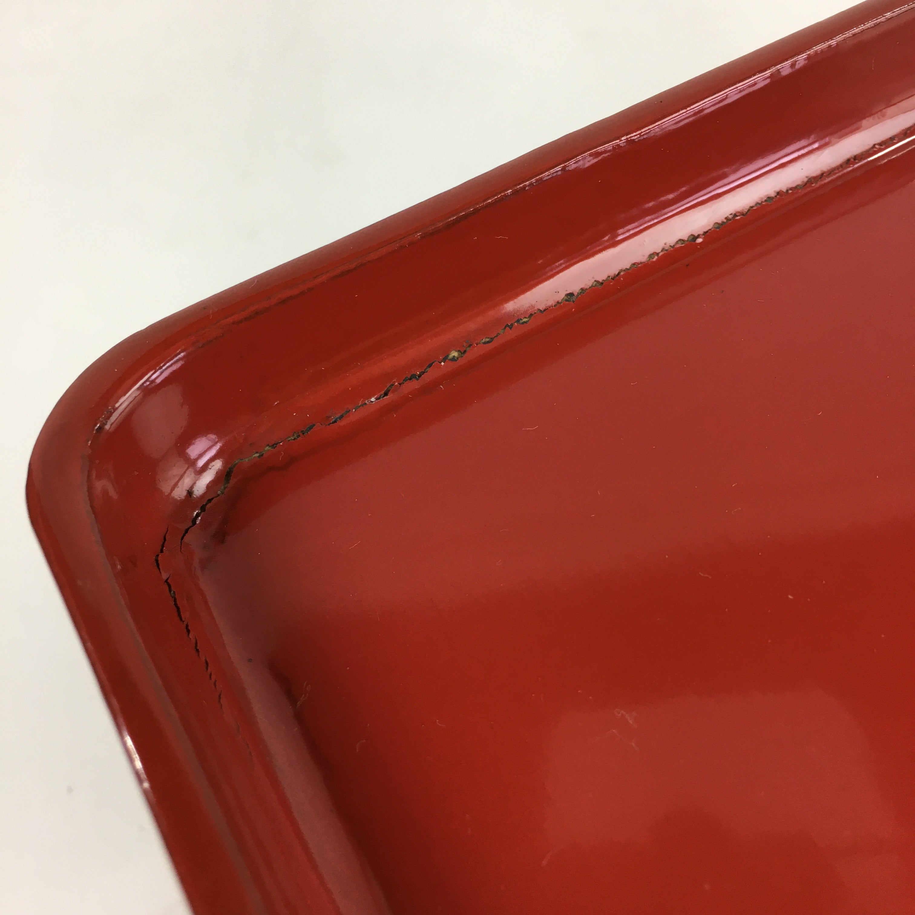 Japanese Wooden Legged Tray Lacquered Table Vtg Ozen Red Nurimono UR744