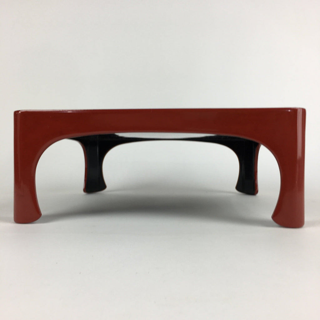 Japanese Wooden Legged Tray Lacquered Table Vtg Ozen Red Nurimono UR745