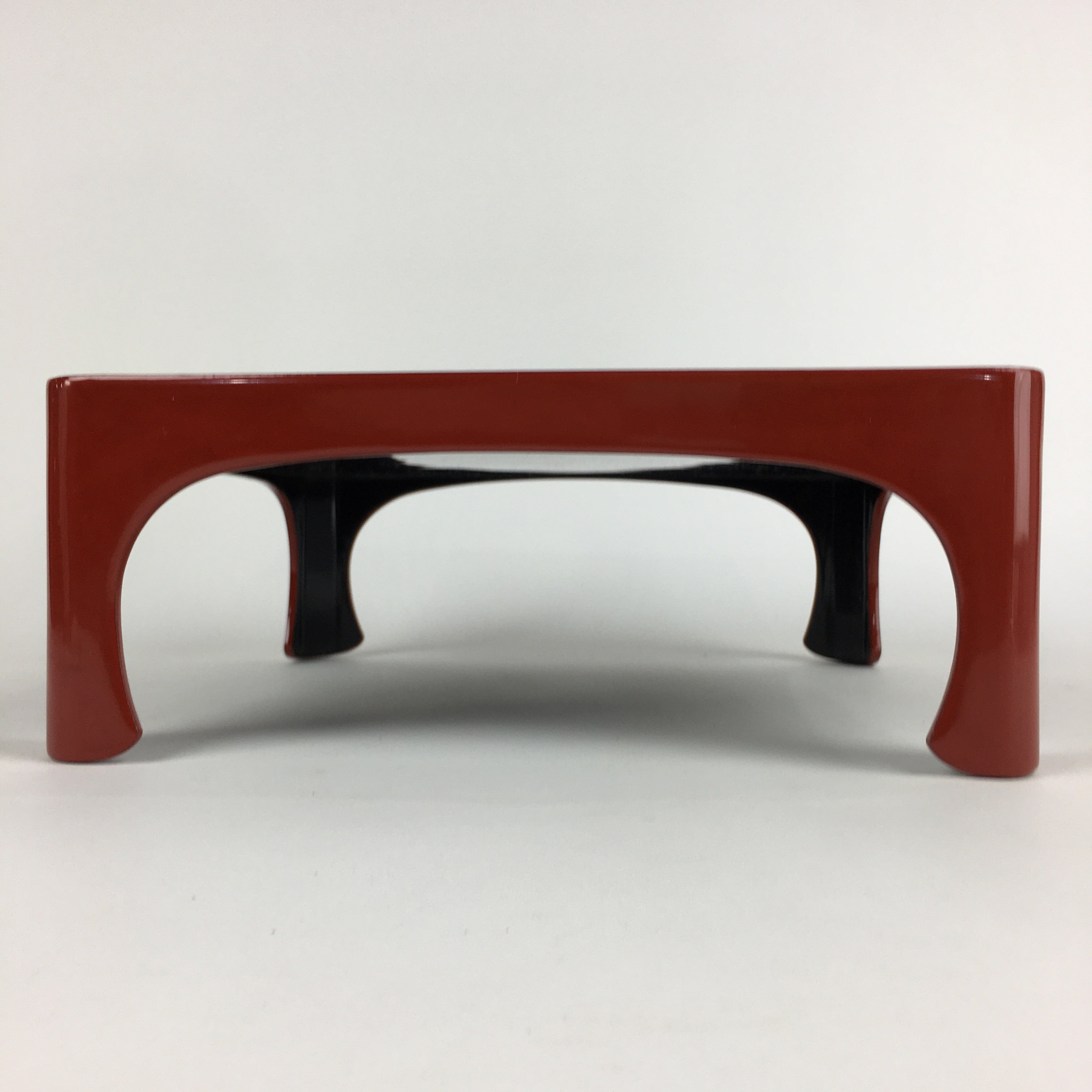 Japanese Wooden Legged Tray Lacquered Table Vtg Ozen Red Nurimono UR745