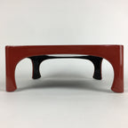 Japanese Wooden Legged Tray Lacquered Table Vtg Ozen Red Nurimono UR745