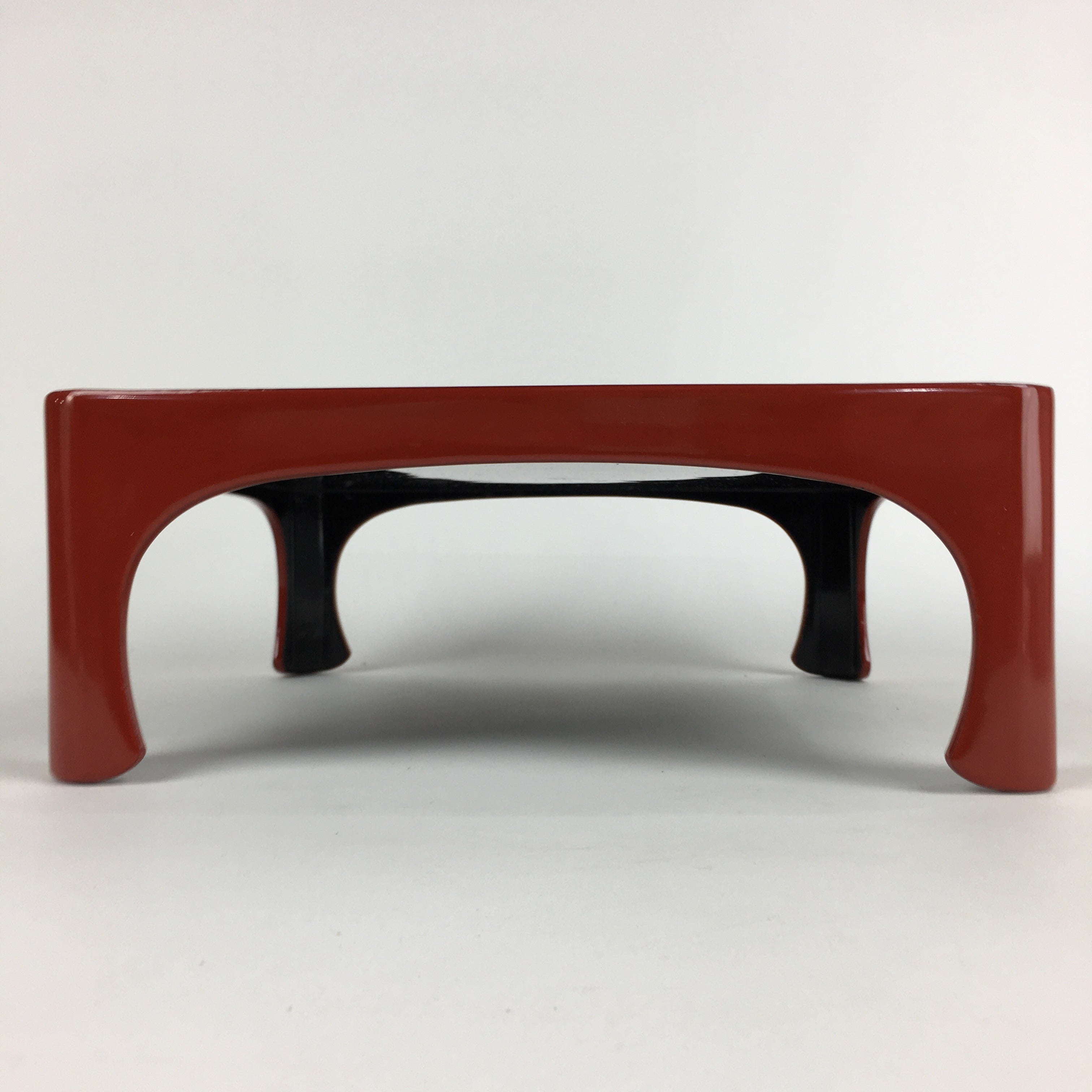 Japanese Wooden Legged Tray Lacquered Table Vtg Ozen Red Nurimono UR745