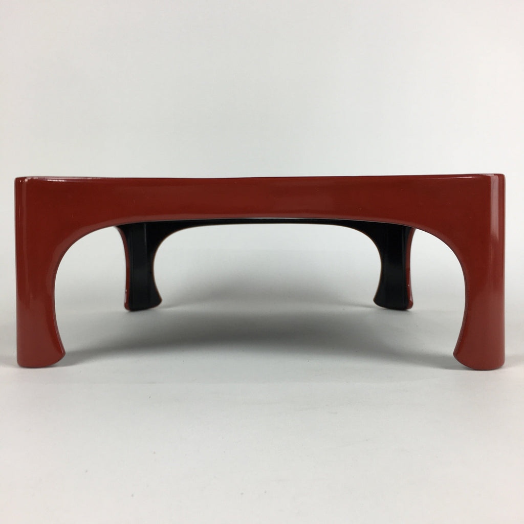 Japanese Wooden Legged Tray Lacquered Table Vtg Ozen Red Nurimono UR745