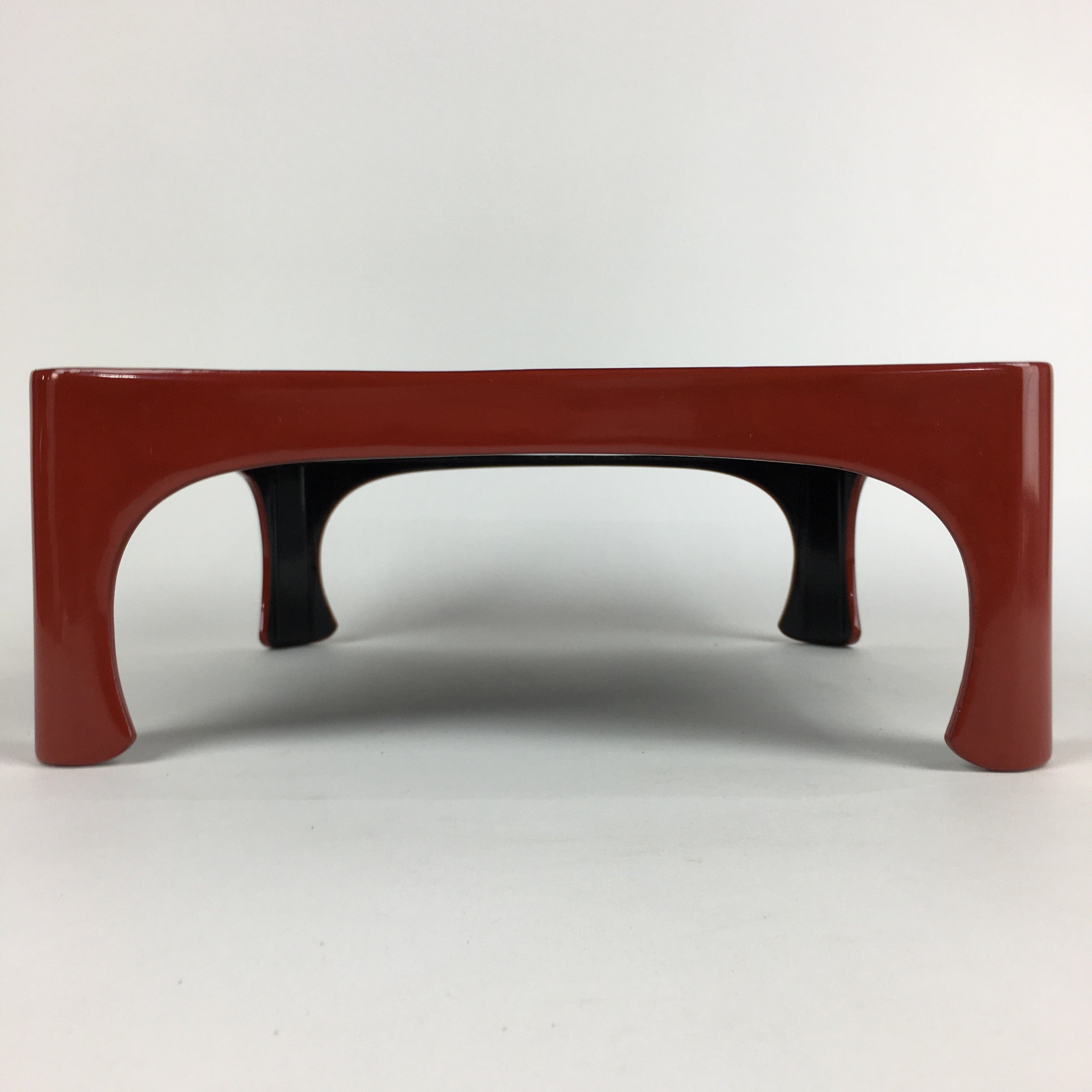 Japanese Wooden Legged Tray Lacquered Table Vtg Ozen Red Nurimono UR745