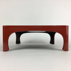 Japanese Wooden Legged Tray Lacquered Table Vtg Ozen Red Nurimono UR746