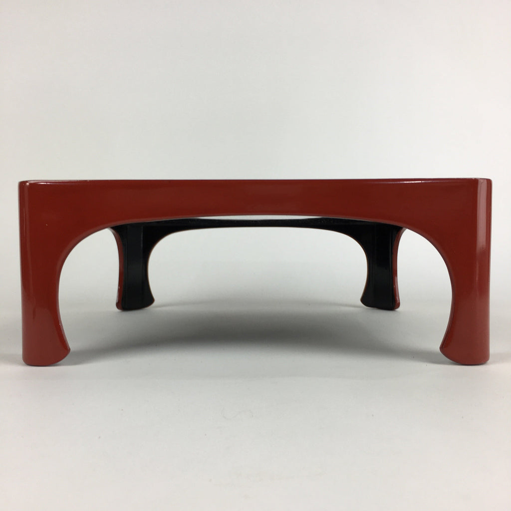 Japanese Wooden Legged Tray Lacquered Table Vtg Ozen Red Nurimono UR747