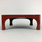 Japanese Wooden Legged Tray Lacquered Table Vtg Ozen Red Nurimono UR747
