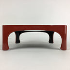 Japanese Wooden Legged Tray Lacquered Table Vtg Ozen Red Nurimono UR747