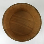 Japanese Wooden Lidded Bucket Ohitsu Vtg Handmade Rice Sushi Oke JK433