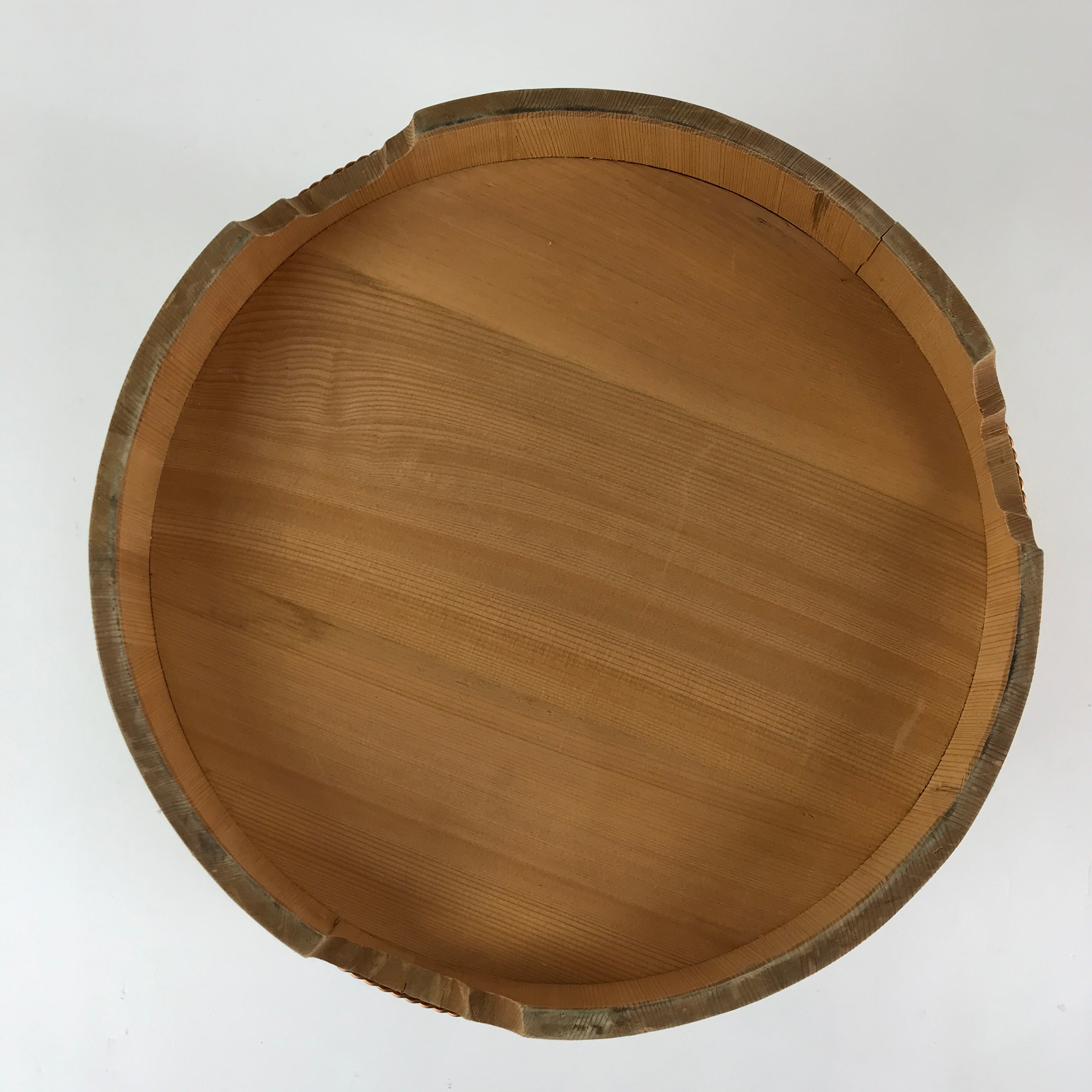 Japanese Wooden Lidded Bucket Ohitsu Vtg Handmade Rice Sushi Oke JK433