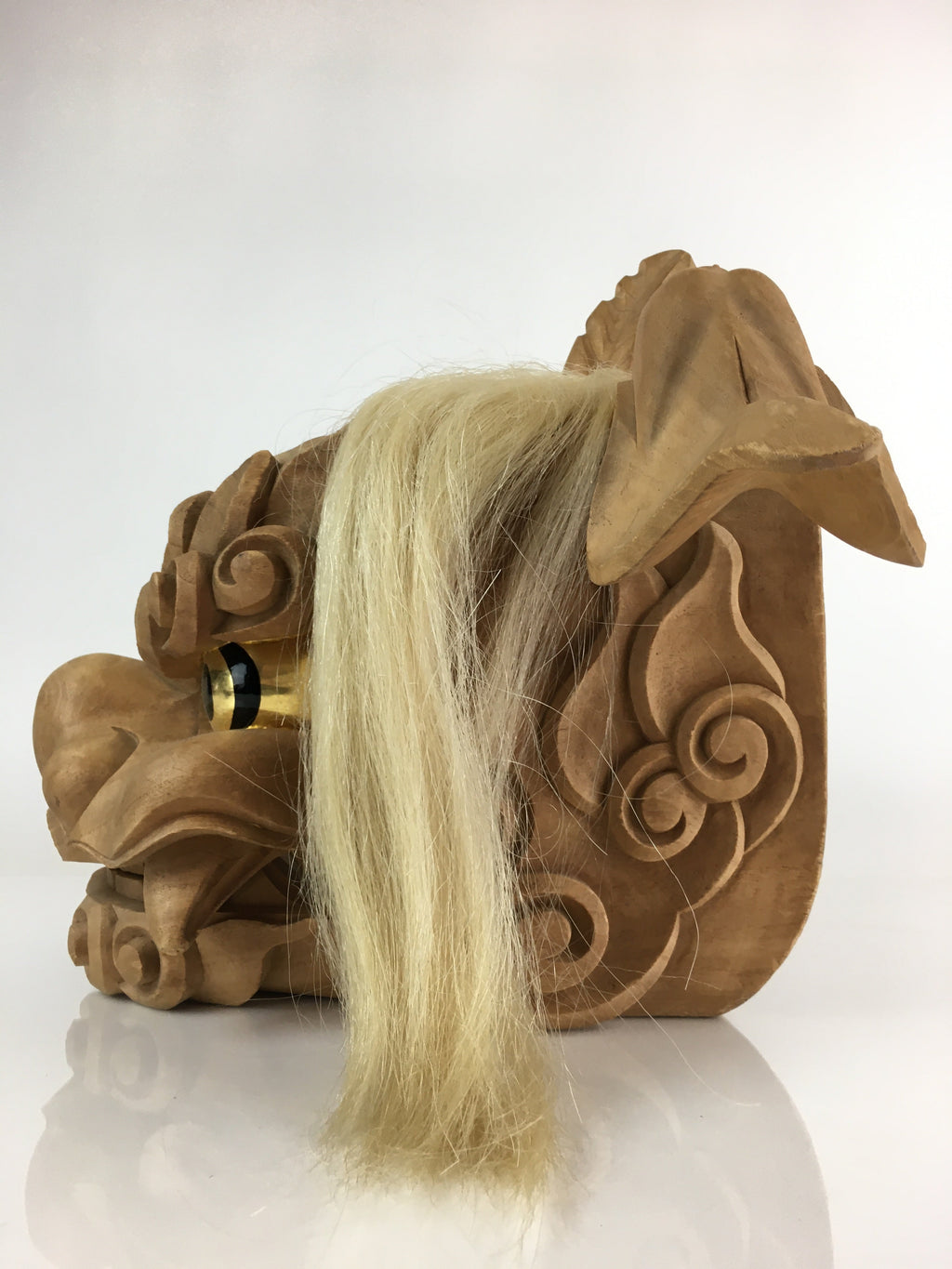 Japanese Wooden Lion Head Shishigashira Vtg Shishi-Mai Folk Craft BD826