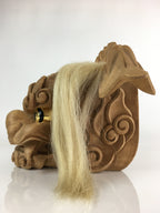 Japanese Wooden Lion Head Shishigashira Vtg Shishi-Mai Folk Craft BD826
