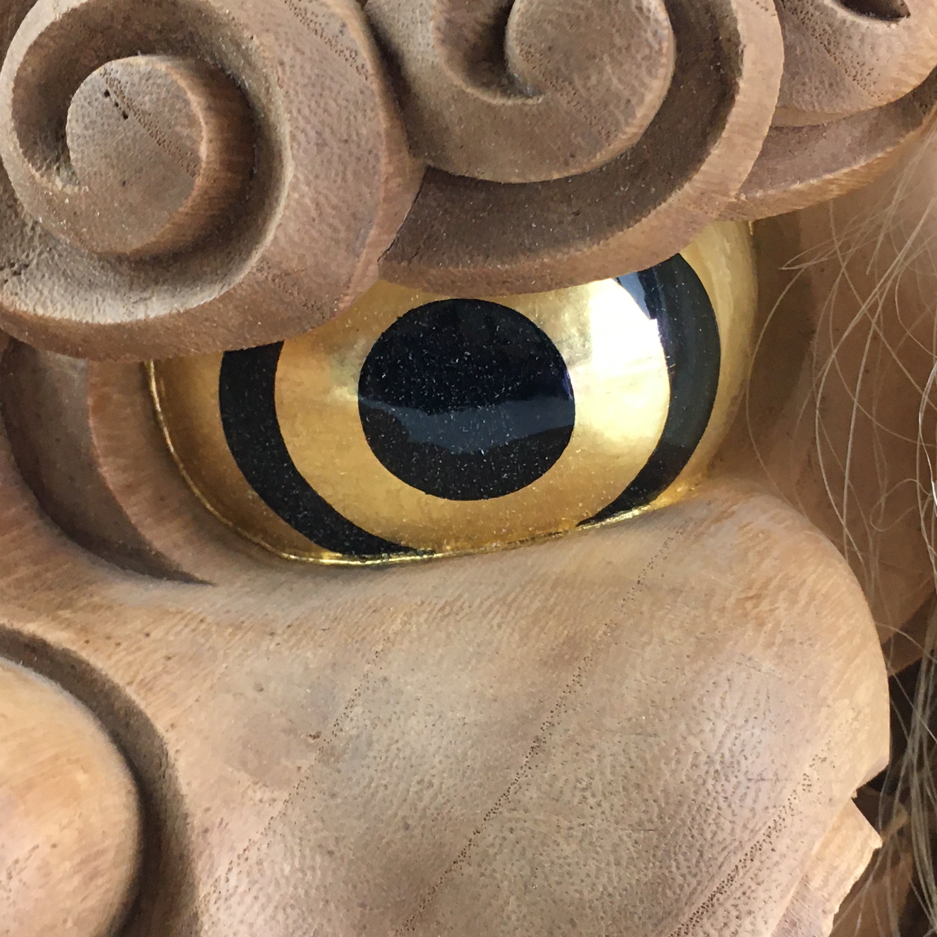 Japanese Wooden Lion Head Shishigashira Vtg Shishi-Mai Folk Craft BD826