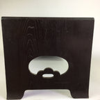 Japanese Wooden Low Desk Vtg 2 Drawers Sliding Door Black Red T242