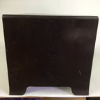 Japanese Wooden Low Desk Vtg 2 Drawers Sliding Door Black Red T242