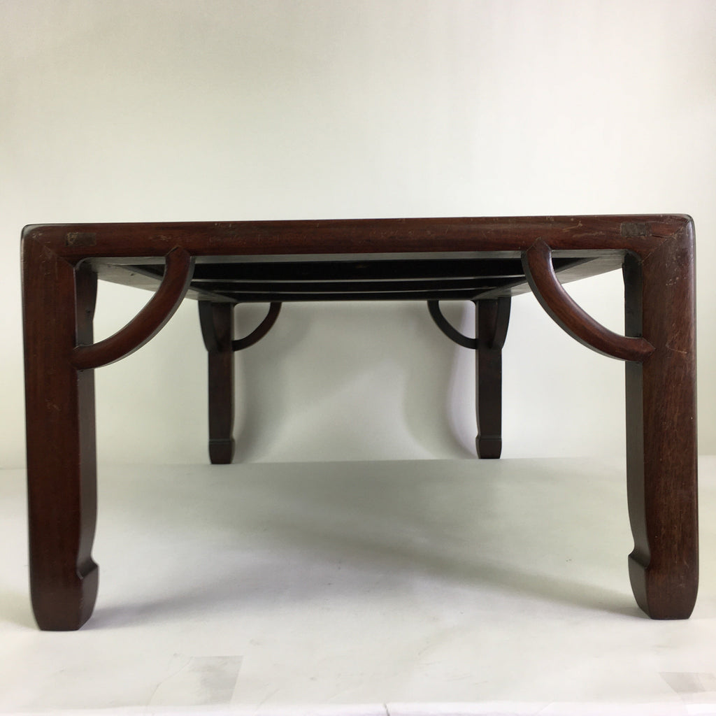 Japanese Wooden Low Table Vtg Rectangle Chabudai Zataku Brown T310