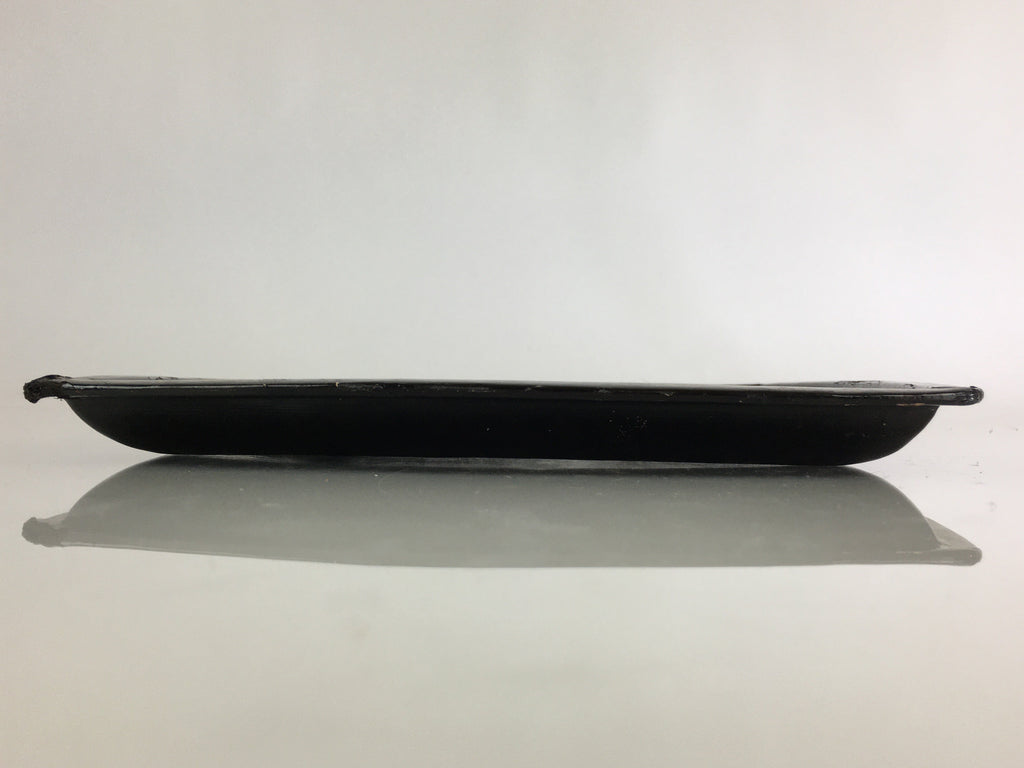 Japanese Wooden Maki-e Bon Tray Obon Vtg Nurimono Camellia UR804