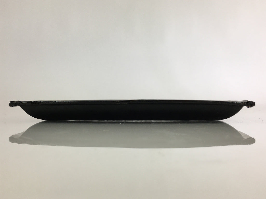Japanese Wooden Maki-e Bon Tray Obon Vtg Nurimono Camellia UR804