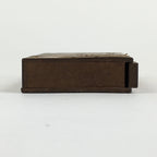Japanese Wooden Match Box Vtg Handmade Woodworking Brown JK352
