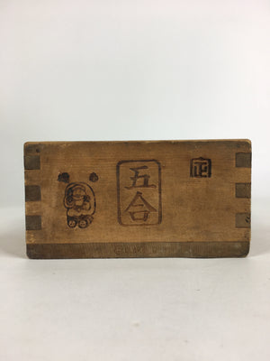 Japanese Wooden Measuring Cup Vtg Masu Hako Inside 11.8x12.0x6.2cm
