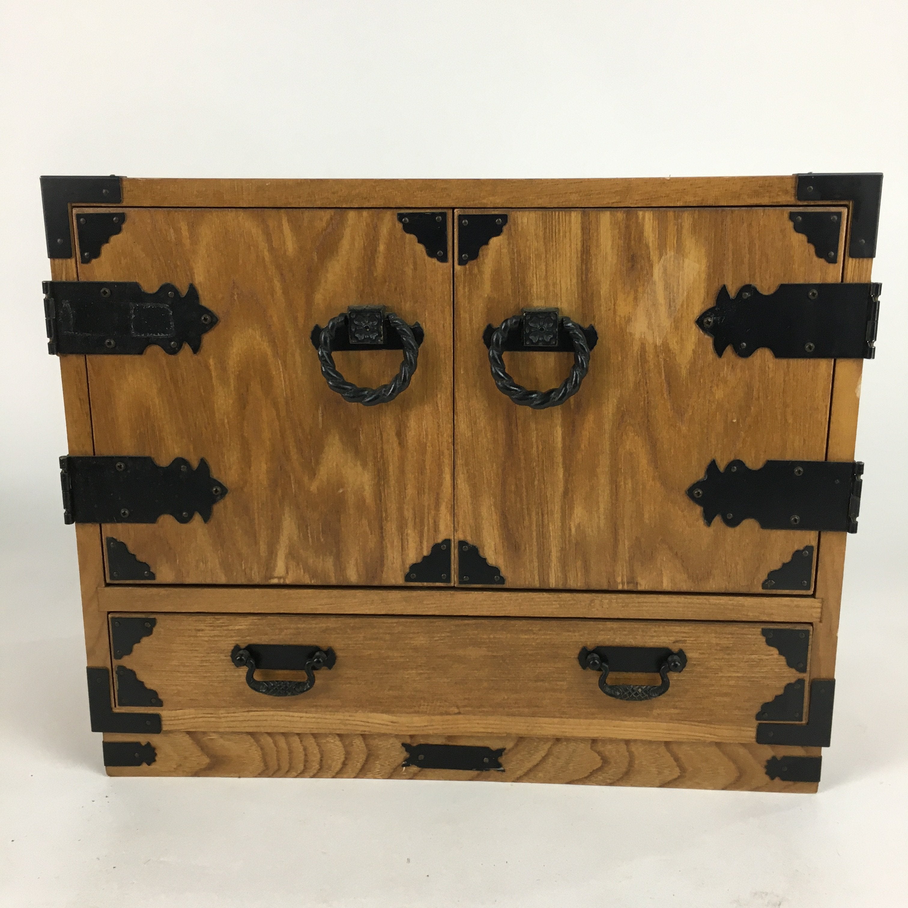 Japanese Wooden Medicine Chest Vtg Accessory box 7 Drawers Kusuri Tansu T253