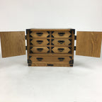 Japanese Wooden Medicine Chest Vtg Accessory box 7 Drawers Kusuri Tansu T253