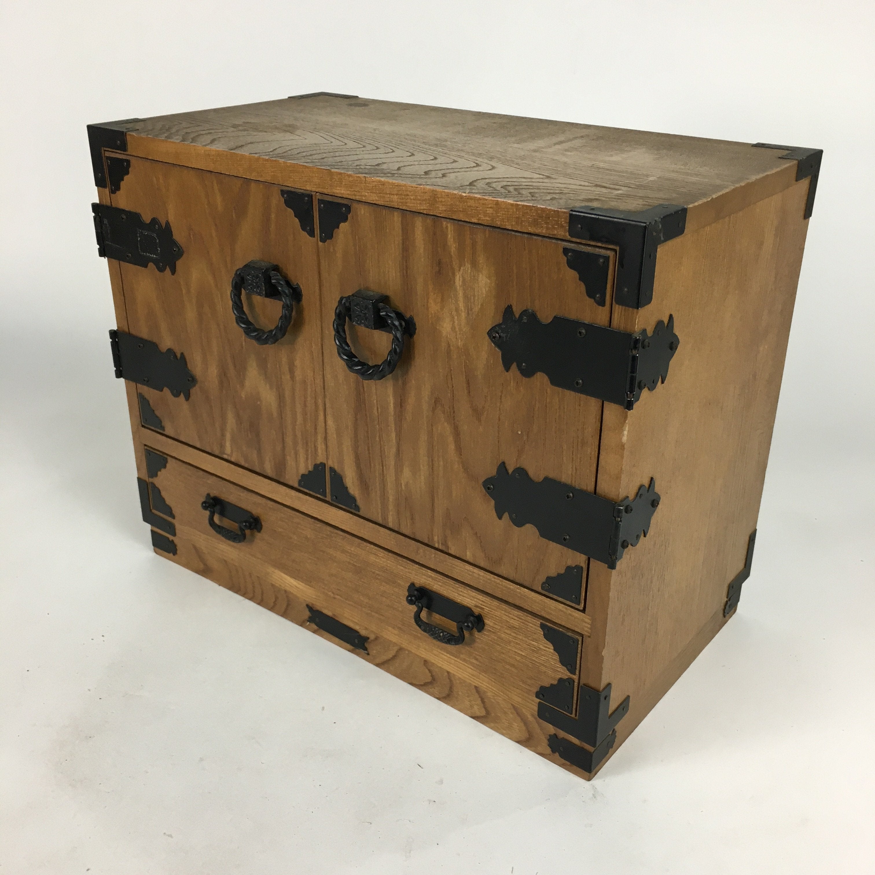 Japanese Wooden Medicine Chest Vtg Accessory box 7 Drawers Kusuri Tansu T253
