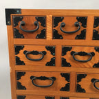 Japanese Wooden Medicine Chest Vtg Kusuri Tansu 17 Drawers T232