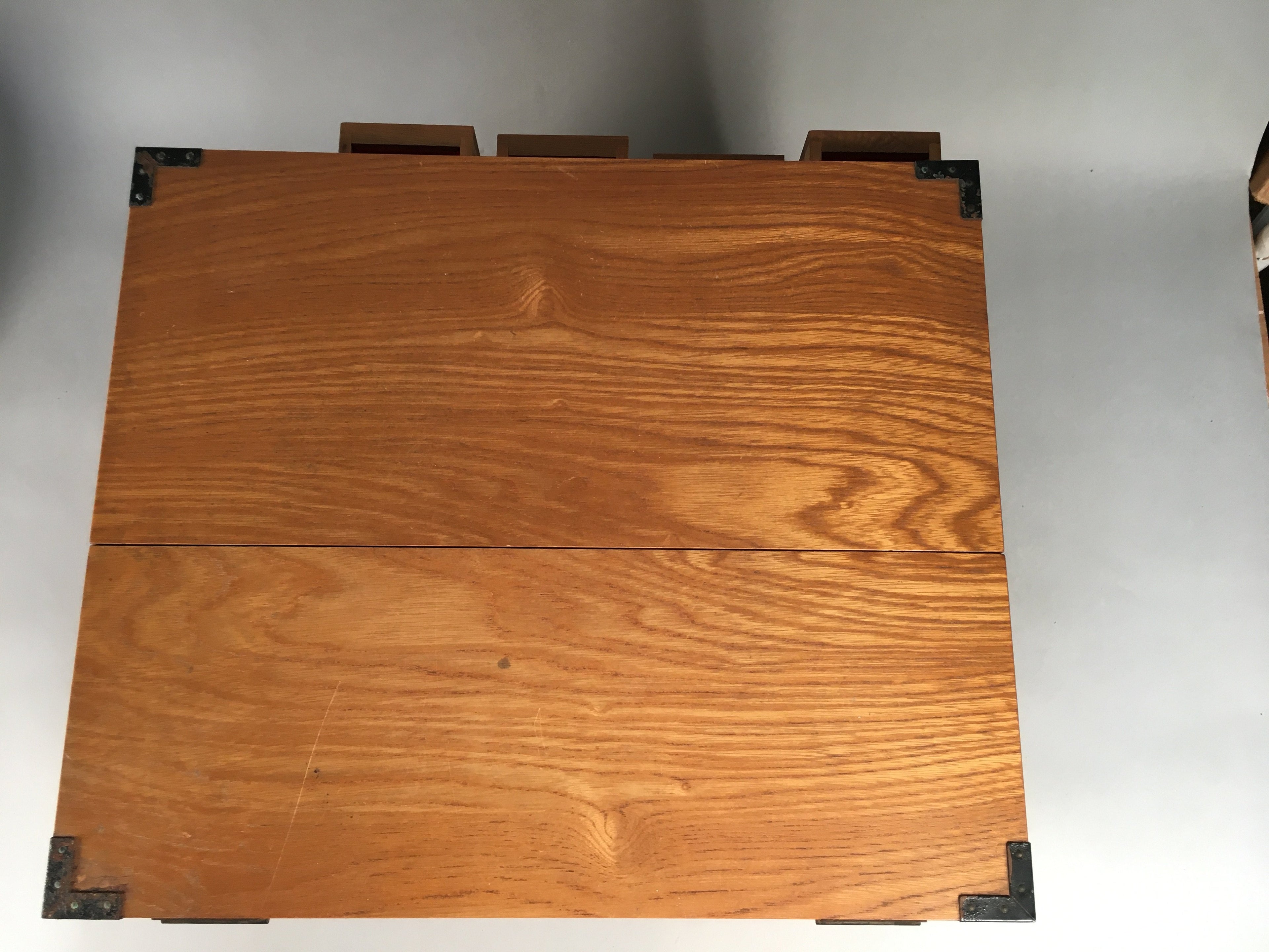 Japanese Wooden Medicine Chest Vtg Kusuri Tansu 17 Drawers T232