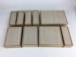 Japanese Wooden Medicine Chest Vtg Kusuri Tansu 9 Drawers Brown T282