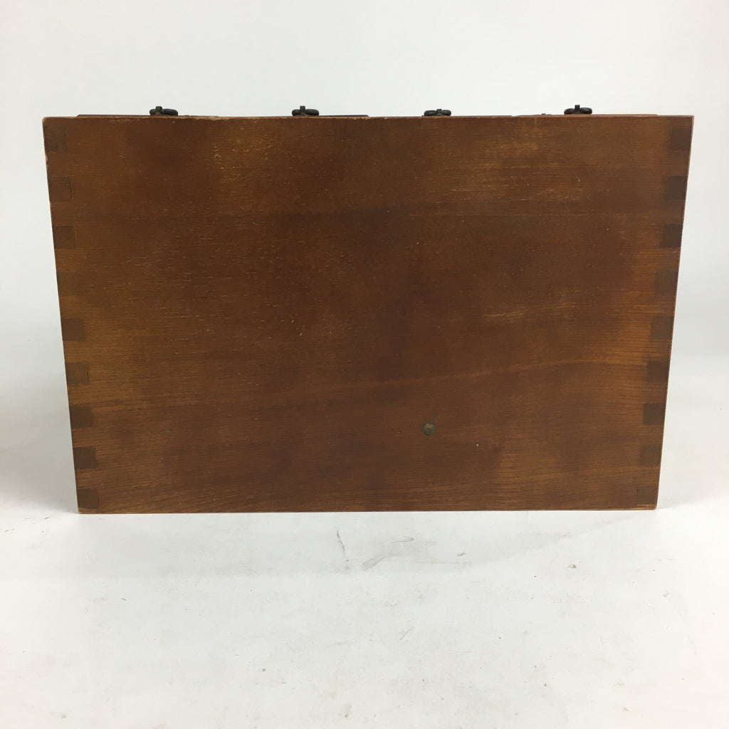 Japanese Wooden Medicine Chest Vtg Kusuri Tansu 9 Drawers Brown T282