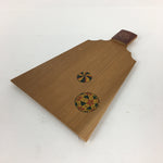 Japanese Wooden Paddle Shape Plate Vtg Battledore Hagoita Sara Brown UR592