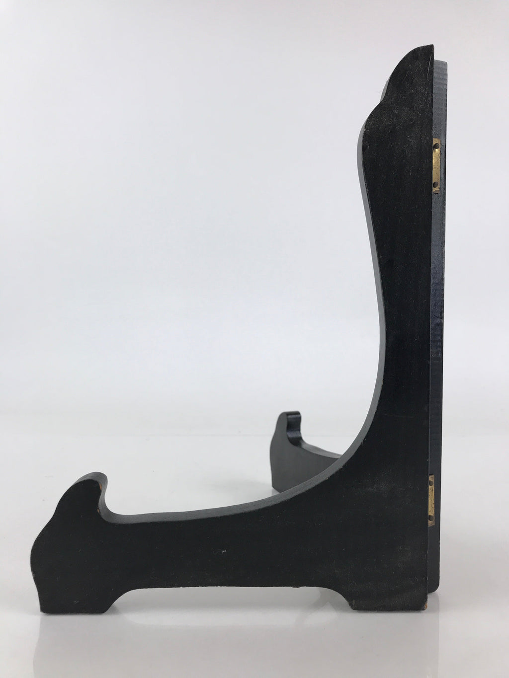 Japanese Wooden Plate Stand Picture Frame Stand Vtg Display Saratate Black JK459
