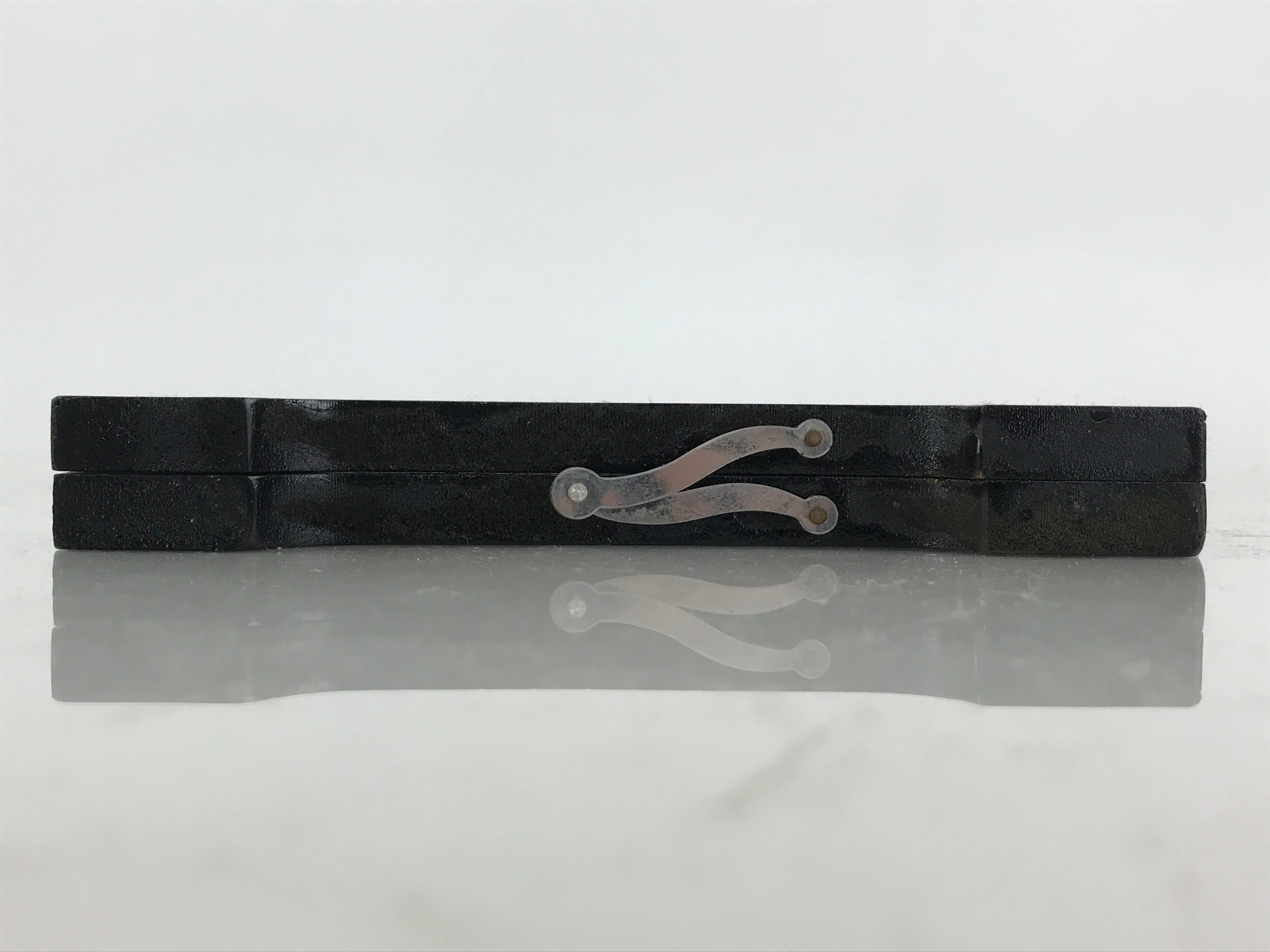 Japanese Wooden Plate Stand Picture Frame Stand Vtg Display Saratate Black JK459