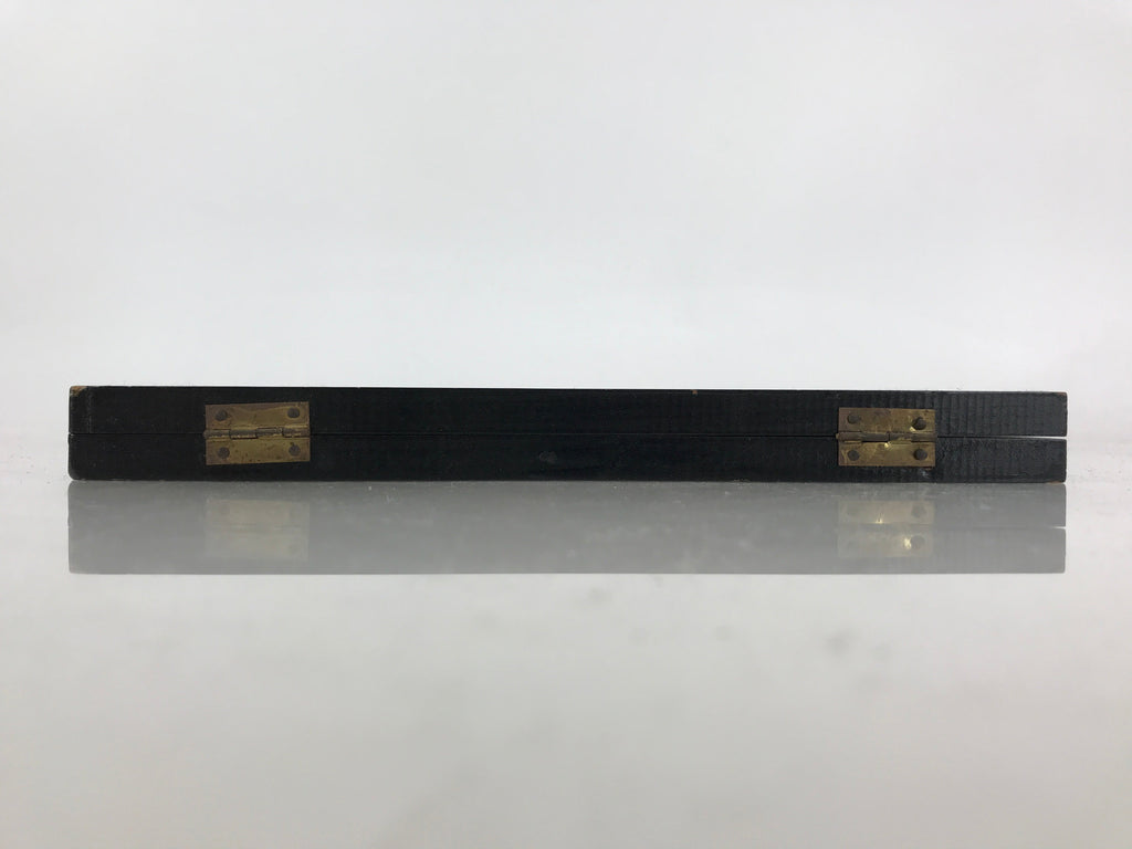 Japanese Wooden Plate Stand Picture Frame Stand Vtg Display Saratate Black JK459