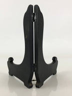 Japanese Wooden Plate Stand Picture Frame Stand Vtg Display Saratate Black JK461