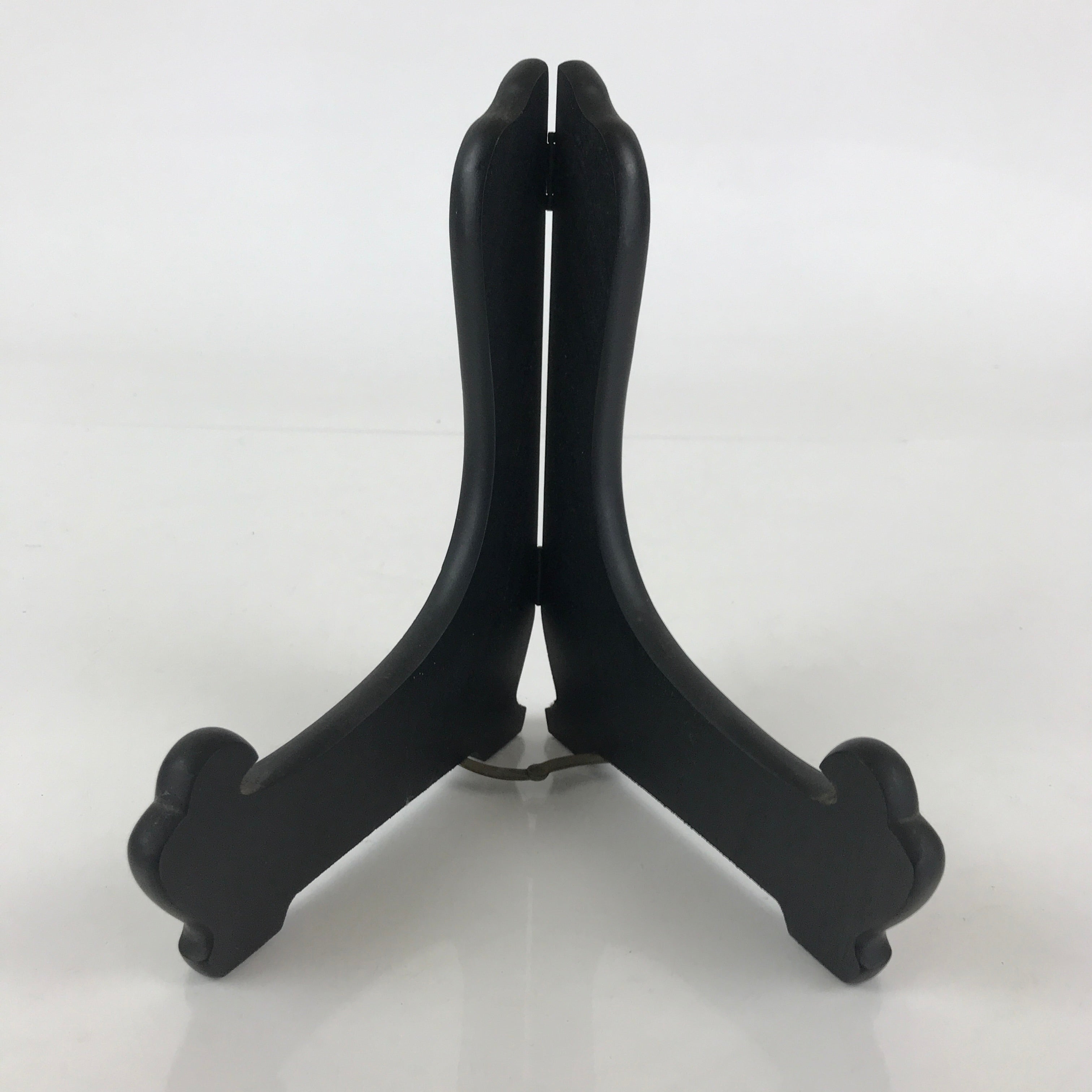 Japanese Wooden Plate Stand Picture Frame Stand Vtg Display Saratate Black JK461