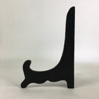 Japanese Wooden Plate Stand Vtg Picture Plate Display Saratate Black JK327