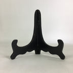Japanese Wooden Plate Stand Vtg Picture Plate Display Saratate Black JK327