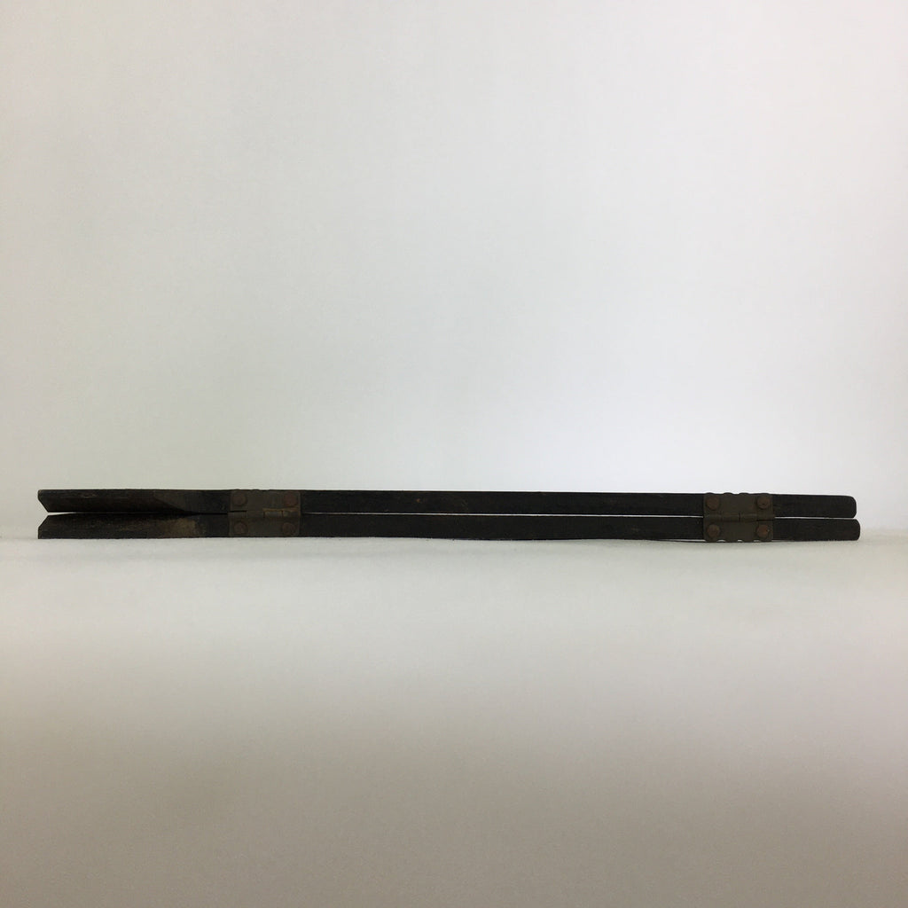 Japanese Wooden Plate Stand Vtg Picture Plate Display Saratate Black JK328