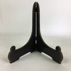 Japanese Wooden Plate Stand Vtg Picture Plate Display Saratate Black JK328