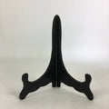 Japanese Wooden Plate Stand Vtg Picture Plate Display Saratate Black JK330