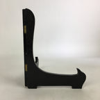 Japanese Wooden Plate Stand Vtg Picture Plate Display Saratate Black JK333