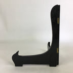 Japanese Wooden Plate Stand Vtg Picture Plate Display Saratate Black JK333
