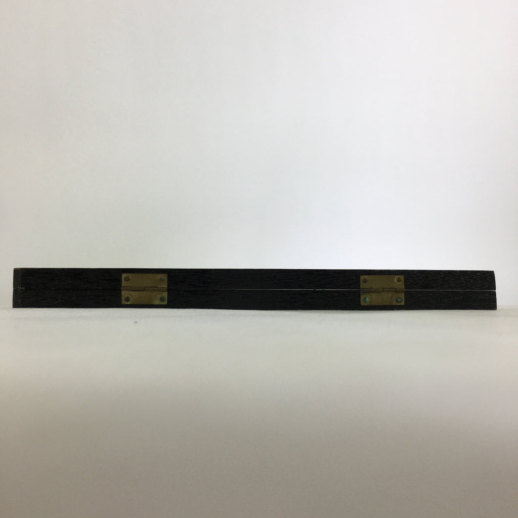 Japanese Wooden Plate Stand Vtg Picture Plate Display Saratate Black JK333