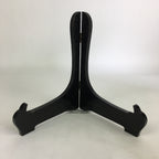 Japanese Wooden Plate Stand Vtg Picture Plate Display Saratate Black JK333