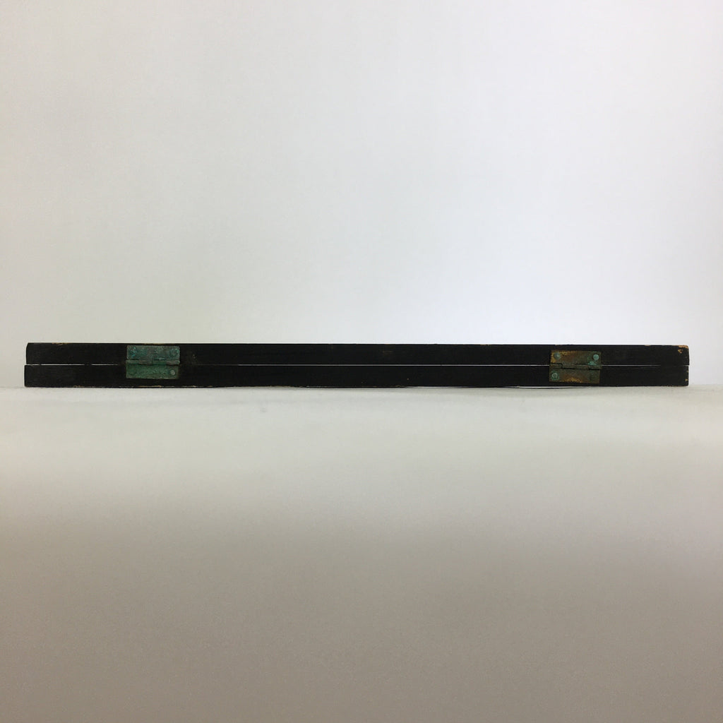 Japanese Wooden Plate Stand Vtg Picture Plate Display Saratate Black JK334